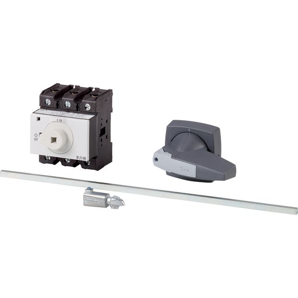 Main switch, P3, 63 A, rear mounting, 3 pole, STOP function, with black rotary handle and lock ring (K series), Lockable in the 0 (Off) position, With image 3