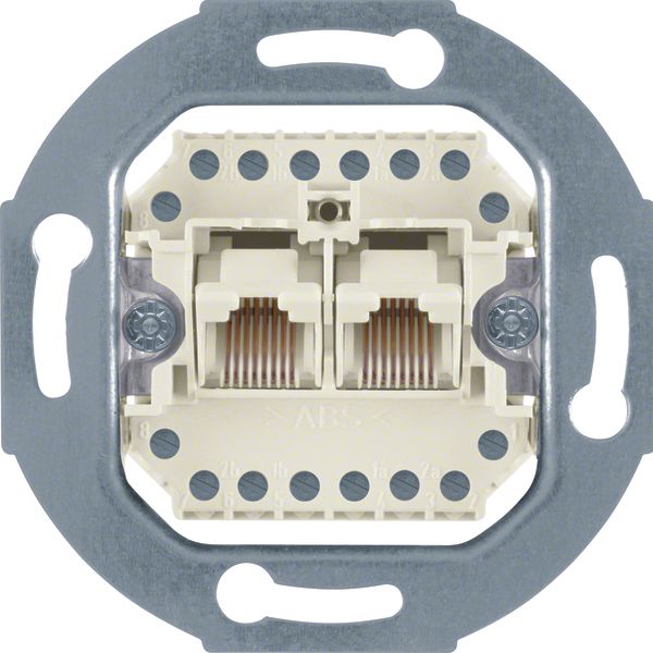 FCC soc. out., 8 /8-pole, cat.3, com-tech, white image 1