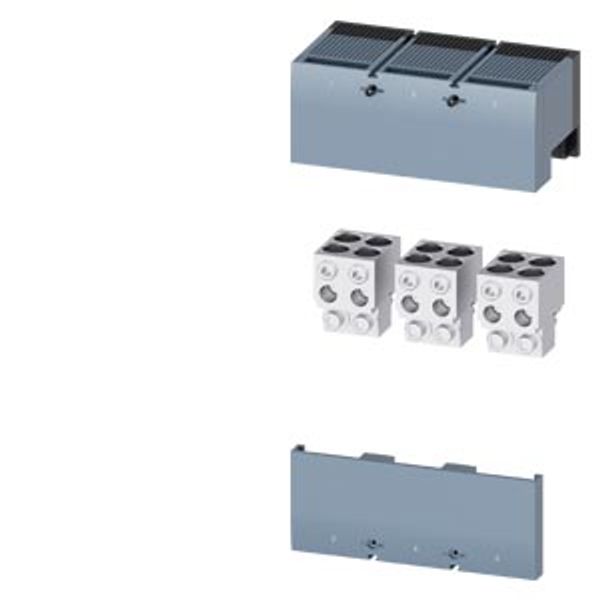 Circular conductor terminal TA4.3 4x 4/0 - 500 kcmil for 4 cables, 3 units image 1