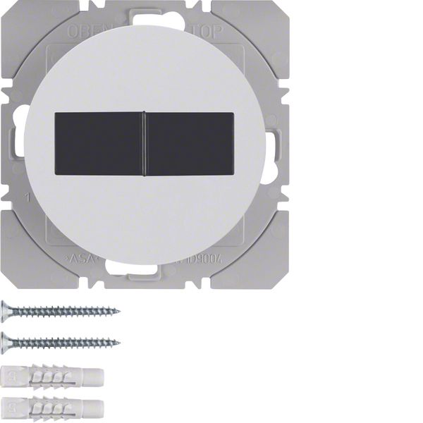KNX radio wall-transmitter 2gang flat solar quicklink, R.1/R.3, p. whi image 1