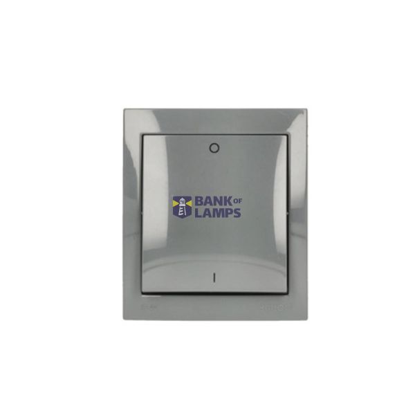 Splash-proof double pole switch, IP44, 10AX, dark grey image 1