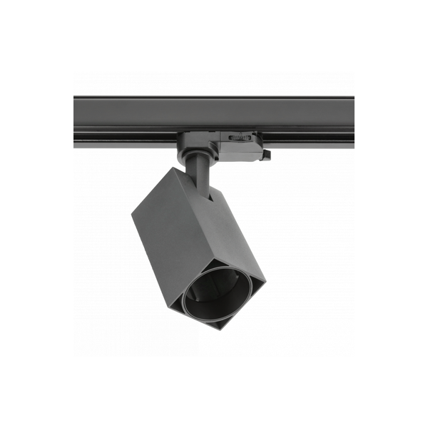 Track luminaire LIMA, GU10, max. 20 W, AC220-240V, IP20, square, black image 1