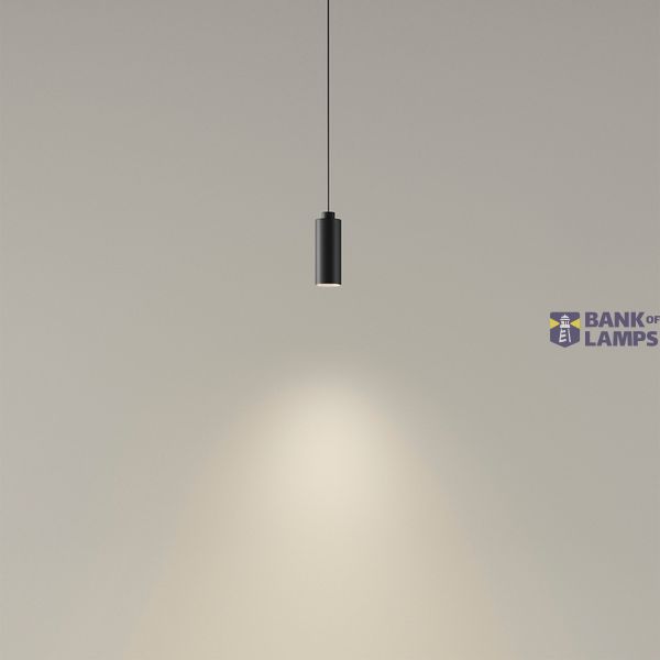 Pendant Deltatrack Cylindrical ø95mm Cable 2200mm E27 40W Black image 1