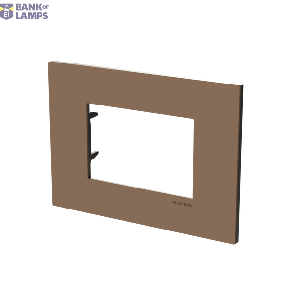 Frame - 1-gang / 3-modules - Niessen logo - Mocha image 2
