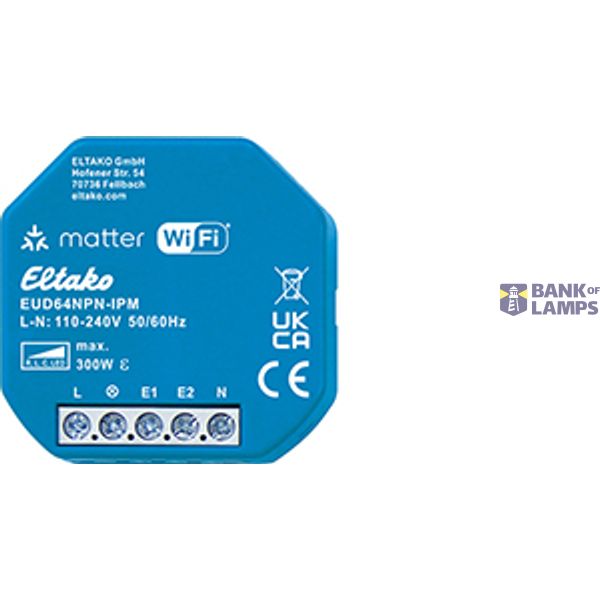 Universal dimming actuator with IP, matter over Wi-fi, optional with EnOcean, up to 300W, REST API image 1