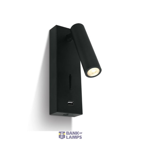 BLACK SPOT 3W WW IP20 230V USB 2A + TYPE C image 1