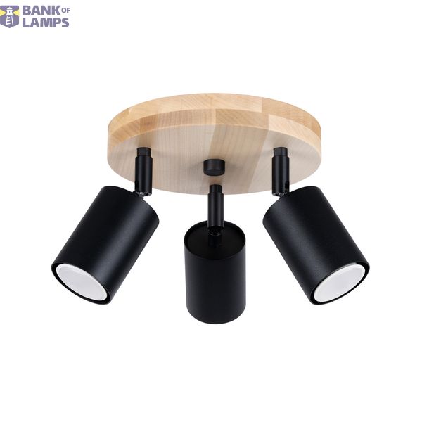 CEILING LAMP VERDO 3P BLACK GU10 3X10W IP20 image 2