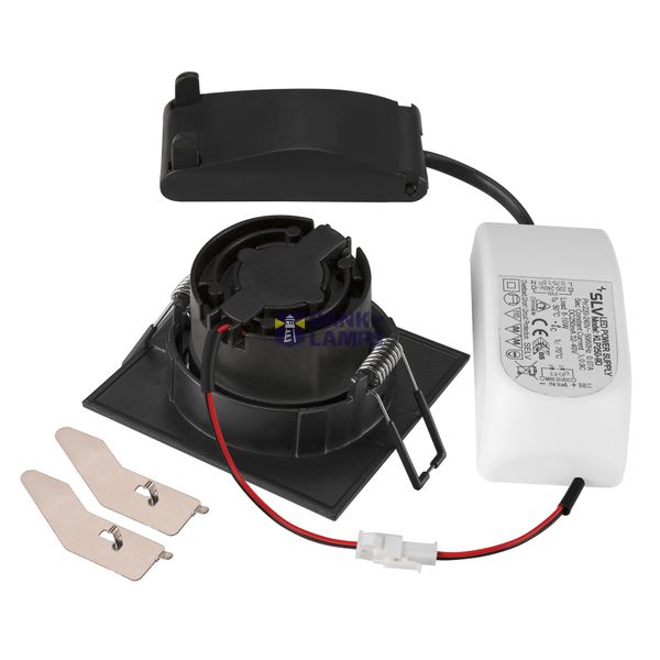 NEW TRIA® 68, recessed ceiling light, 1800-3000K, 38°, IP 20, square, black image 3