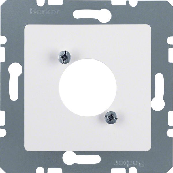 Central plate for XLR D-connector , com-tech, p. white matt/velvety image 1