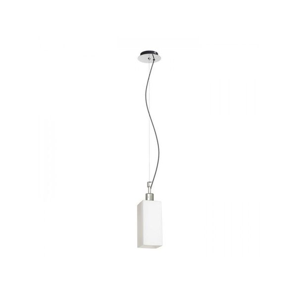 LIZ NEW pendant opal-colored glass/chrome 230V LED E27 15W image 1