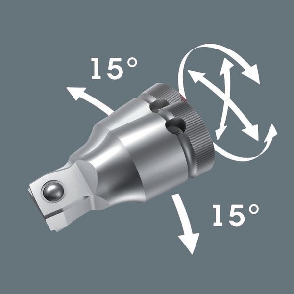 8794 B Zyklop Wobble-Verlengstuk, 3/8&quot;, 3/8&quot; x 76 mm image 2