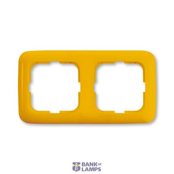 33-Healthcare Double frame, for horizontal and vertical mounting type: 2512-214/Y yellow (1725-0-0936 Y) image 1