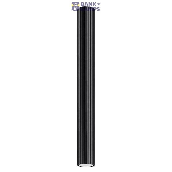 CEILING TUBE PIPE 60CM WITH ELEGANT GROOVING BLACK CARBON FOR LIVING ROOM FOR GU10 image 3