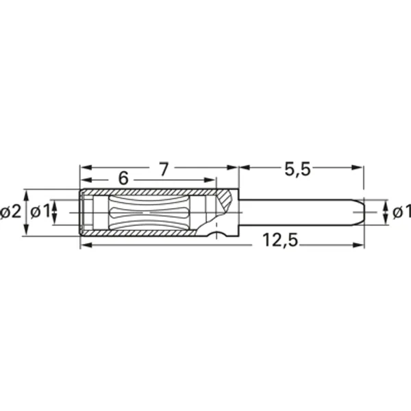 Solder receptacle, 20 A, Solder receptacle, Soldered connection image 1