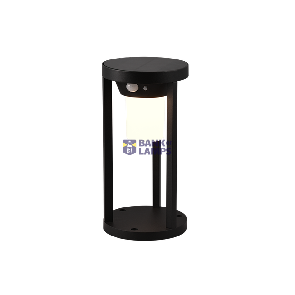 Carmo solar pole 25 cm anthracite motion sensor + dusk sensor image 1