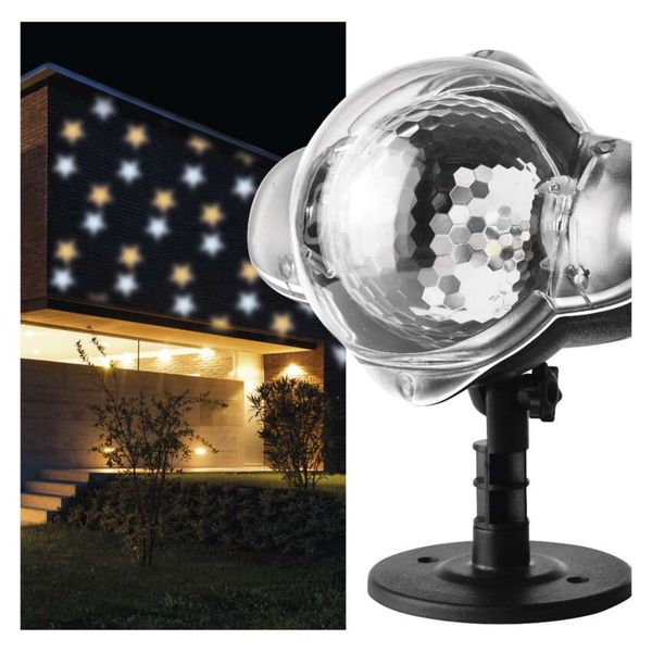LED decorative projector – stars, outdoor and indoor, warm/cool white image 1