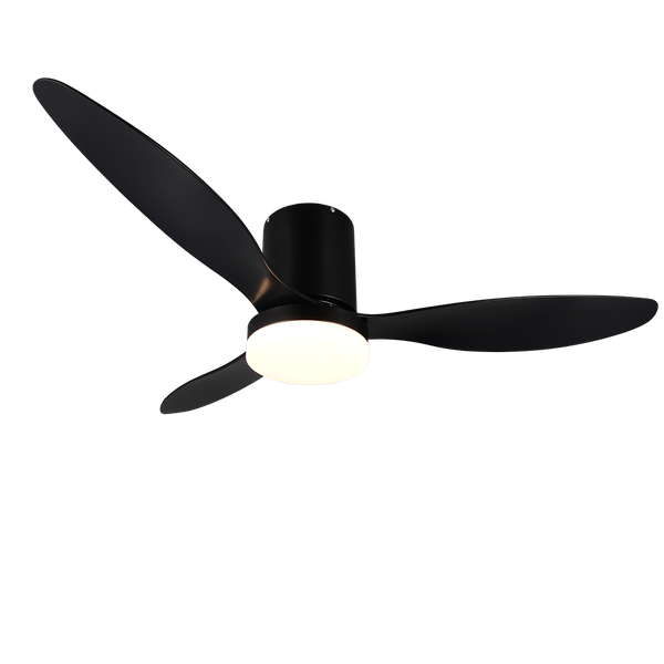 Göteborg LED ceiling fan matt black image 1