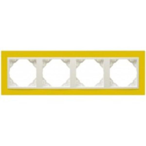 FOUR-GANG FRAME YELLOW/ICE image 1