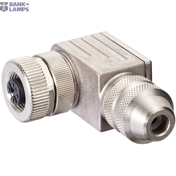M12 female 90° A-cod. screw terminal 8-pol., max. 0.5mm², 6 - 8mm, shi image 1