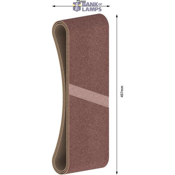 3-piece X440 sanding belt set 75 x 457 mm, 120 image 2