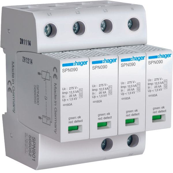 SPD 4P pluggable 12,5kA ind. TNS image 1