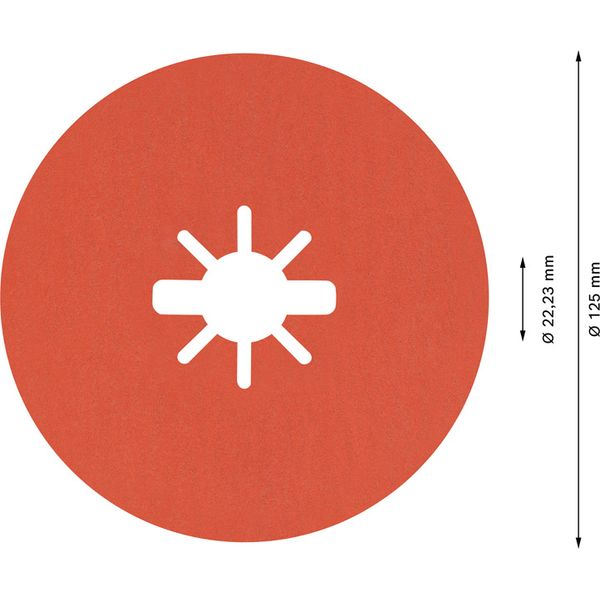EXPERT R782 Prisma Ceramic X-LOCK Fibre Disc 125 mm, 22.23 mm, G 120 image 2