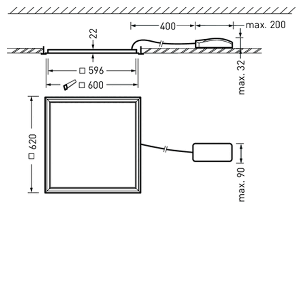 Recessed luminaires Arimo Fit C Prisms White ETDD 36W 4200lm 90 Wide reduced glare UGR19 (W19) IK03 3 SDCM 8177651 image 1