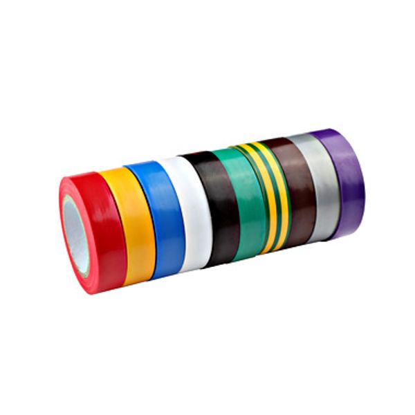 Insulating tape, 10-coloures, 15mm x 10m image 1