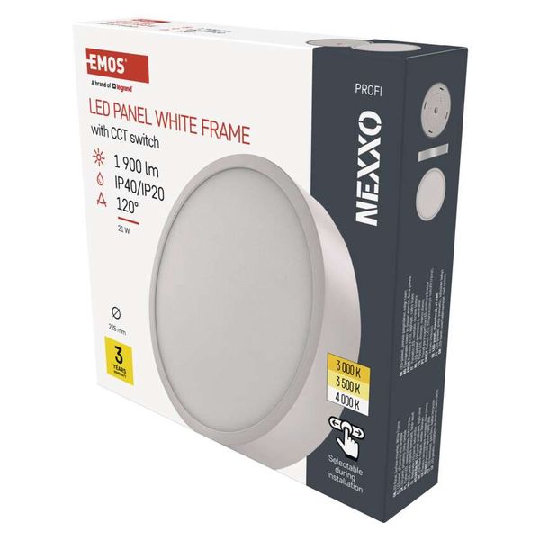 LED surface luminaire NEXXO, round, white, 21W, with change CCT image 1
