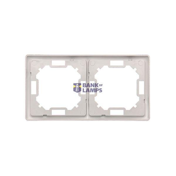 Double intermediate switch without pictogram, (module), 10AX, quick connection, white image 1