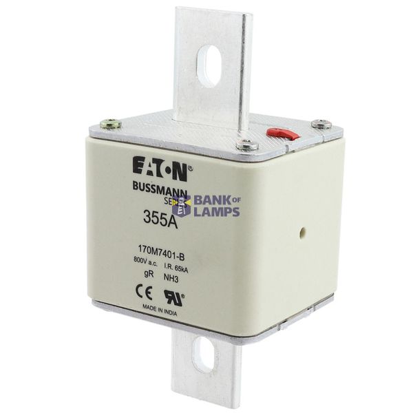 FUSE 355A 800V AC gR SIZE3 BOLTED TAG DI image 8