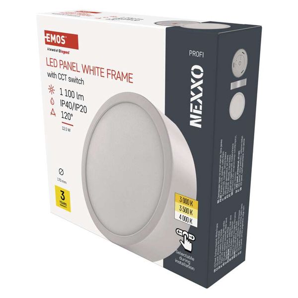 LED surface luminaire NEXXO, round, white, 12.5W, with change CCT image 1
