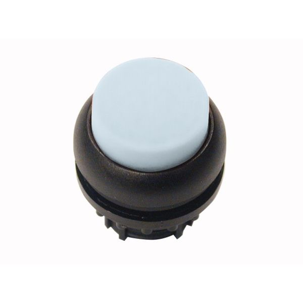 M22S-DRLH-W Illuminated pushbutton actuator, RMQ-Titan, Extended, maintained, White, Blank, Bezel: black image 1
