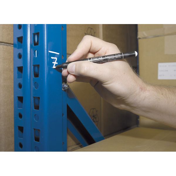 Pica 532/52 Permanent Pen 1-2mm round white, blister image 5