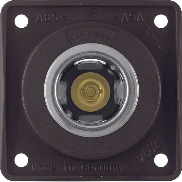 Integro Insert- Power Socket Outlet 12V Brown Matt image 1