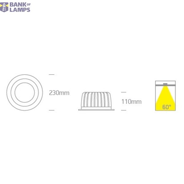 WHITE 30W WW IP20 60deg 230V image 2