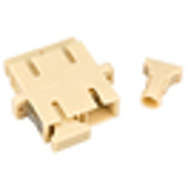 FO Coupler SC-Duplex,Plastic,MM , Ceramic,flange,beige,ECO image 5