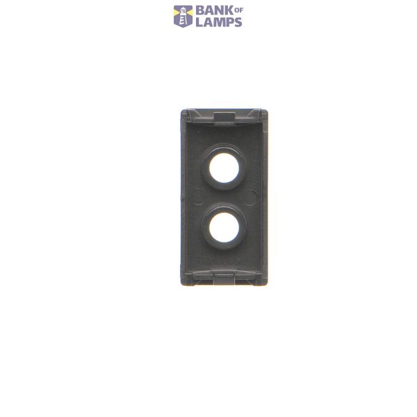 Cover for single socket outlet with earthing, black matt image 1