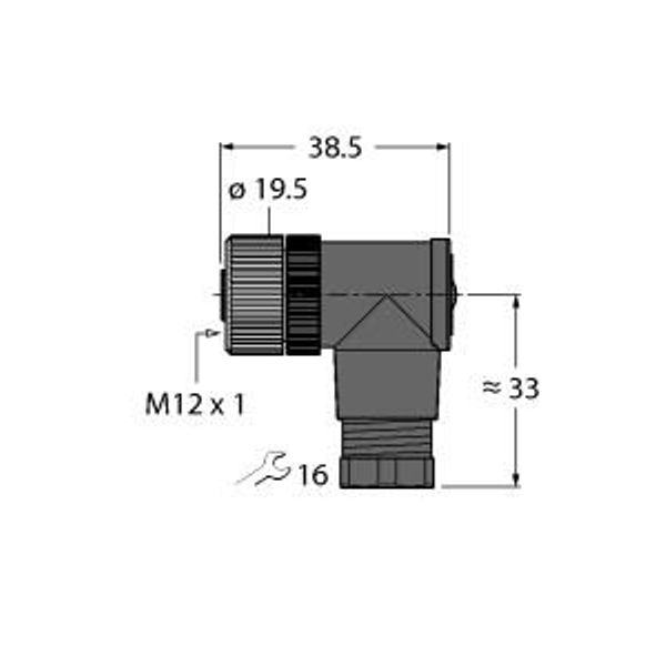 Field-Wireable Connector Female Connector M12 × 1, Angled   B8251-0/PG9 image 2