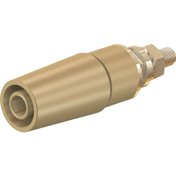 4 mm socket, screw connection, mounting Ø 8.3 mm, CAT II, brown, 23.3050-27 image 1