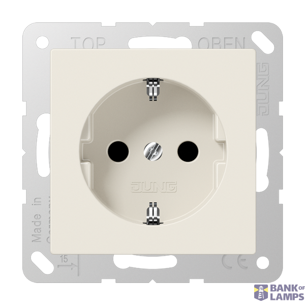 SCHUKO socket, 16 A 250 V ~, thermoplastic, Series A, white image 1