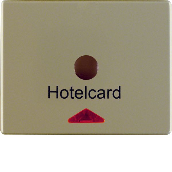 Centre plate imprint f.push-b. f.hotel card, redlens, arsys bronze mat image 1