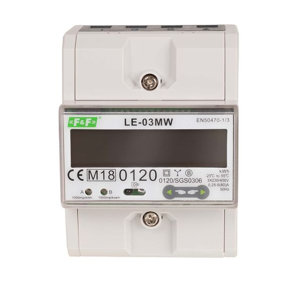Three-phase, bi-directional, tariff electricity meter. Direct measurement. image 2