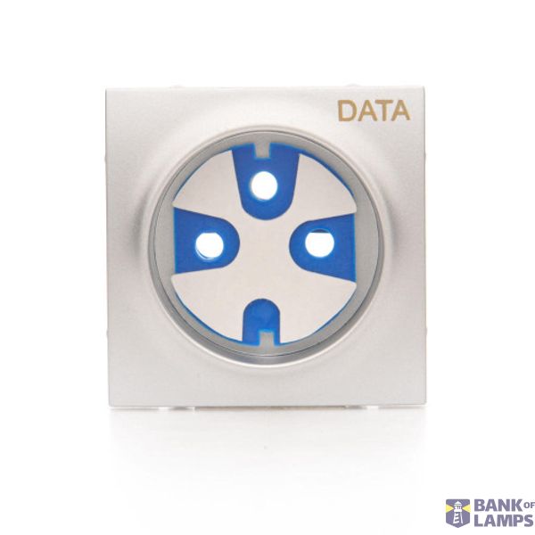 Cover for DATA socket, Silver matt, metalic image 1
