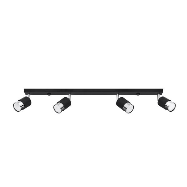CEILING LAMP NERO 4 BLACK/CHROME GU10 4X40W IP20 image 1