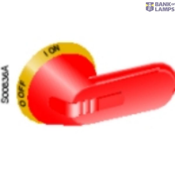Pistol handle, red/yellow, IP65 lockable (to overbr.) for OETL 200..31 image 1