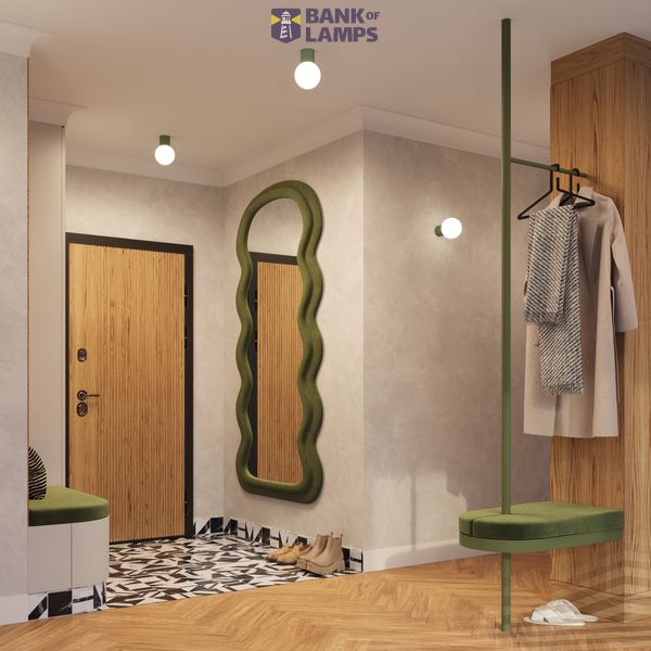 Ceiling lamp HALO olive green IP44 image 7