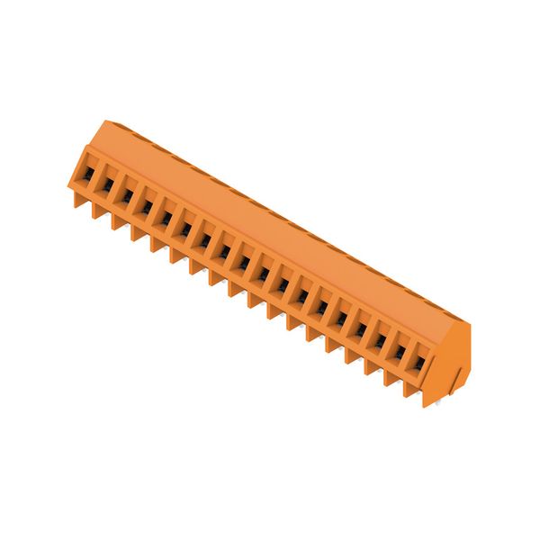 Printed circuit board terminals, 5.08 mm, Number of poles: 18, 135°, Solder pin length (l): 3.5 mm, tinned, orange, Clamping yoke connection, Clamping range, max. : 2.5 mm², Box image 2