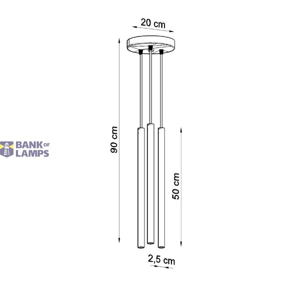 PASTELO 3P WHITE HANGING LAMP G9 3X40W IP20 image 4