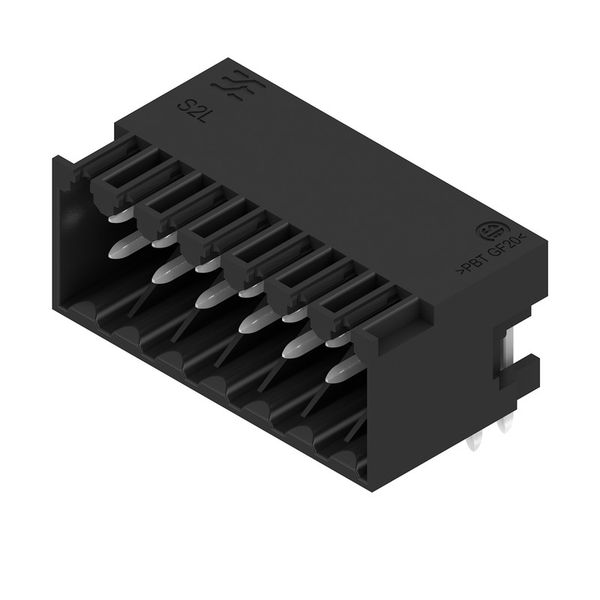 PCB plug-in connector, male header, closed side, THT solder connection, 3.50 mm, Number of poles: 14, 90°, Solder pin length (l): 3.5 mm, tinned, black, Box image 3